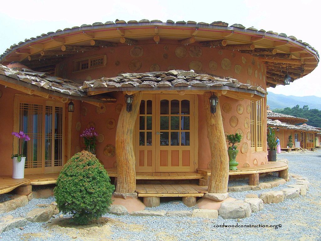 Korean Cordwood (Cobwood) Soil Houses