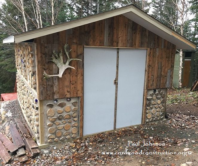 Cordwood Shed in Newfoundland, Canada