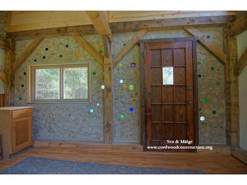 Cordwood Cabin with Post & Pier Foundation