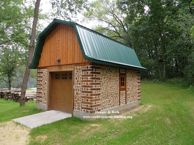 Cordwood Garden Shed Stackwall Style