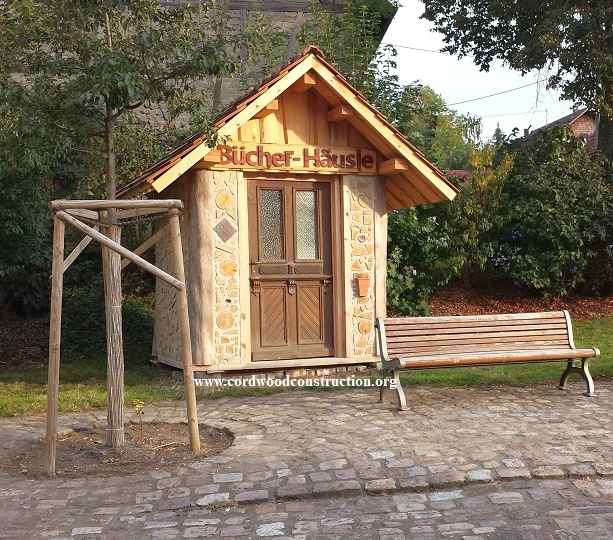 Cordwood Book House in Rottweil, Germany