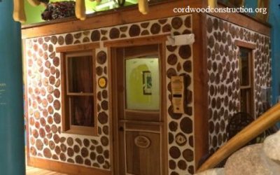 Cordwood Cabin inside Children’s Museum
