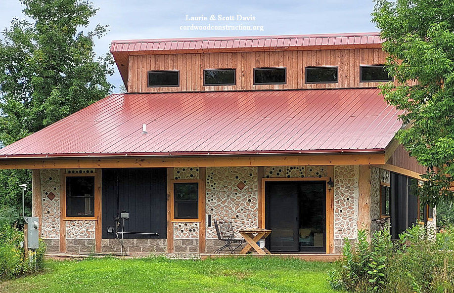 Cordwood Home with Double Shed Roof is a “Must See”